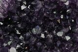 Dark Purple Amethyst Cluster With Wood Base - Uruguay #171879-3